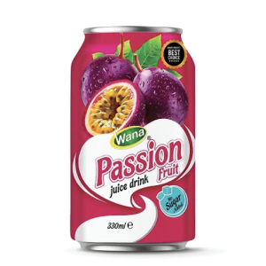 Nước Trái Cây Wana Có Gas Vị Chanh Dây Lon 320ml
