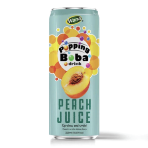 Nước Popping Boba Wana Vị Đào Lon 250ml